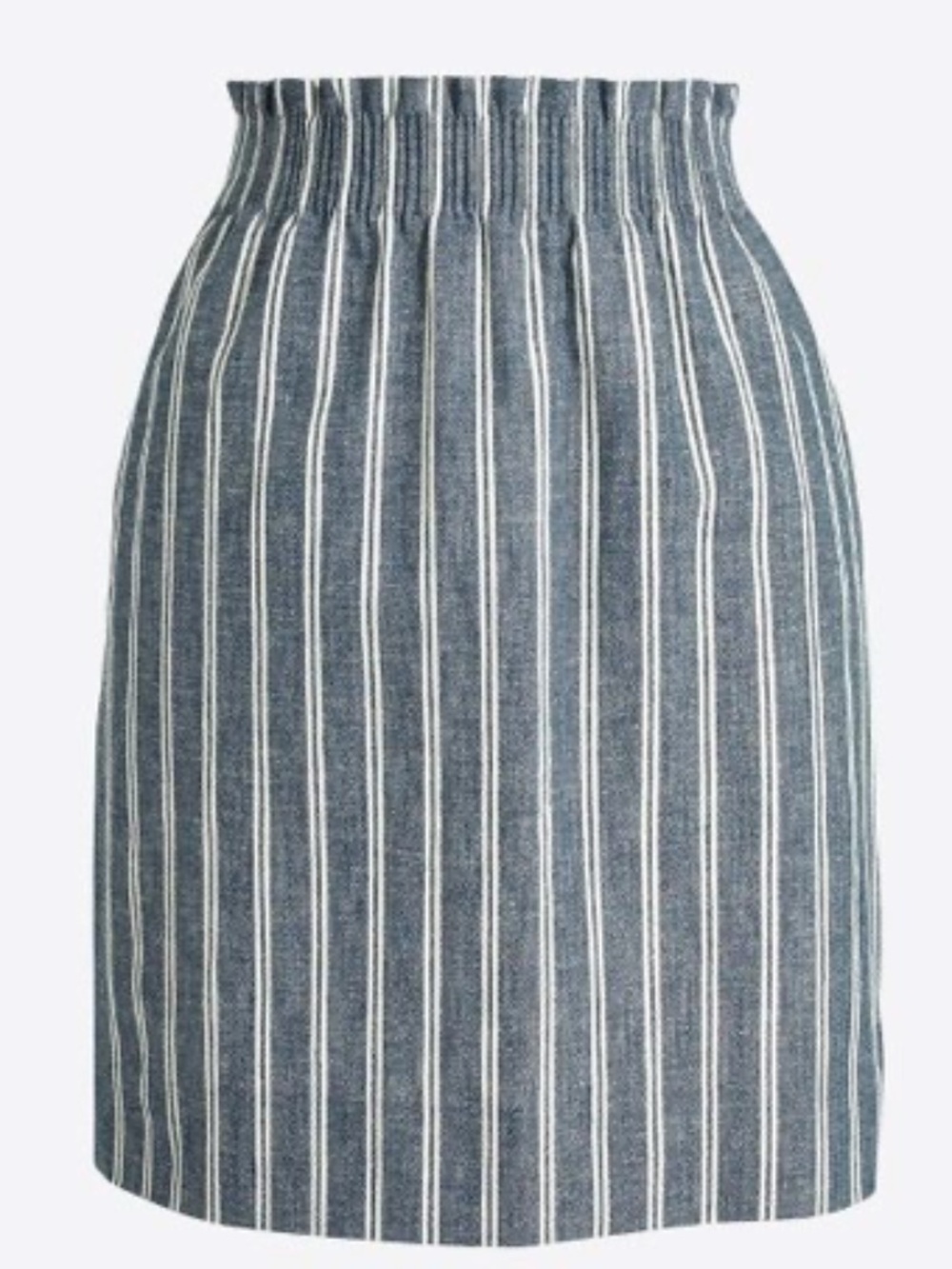 J. Crew Factory Linen Cotton Blend Sidewalk Skirt Herringbone Stripe - NWT sz 4